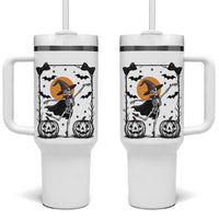 Funny Skeleton Witches Dance Ballet Tumbler With Handle Halloween Gift