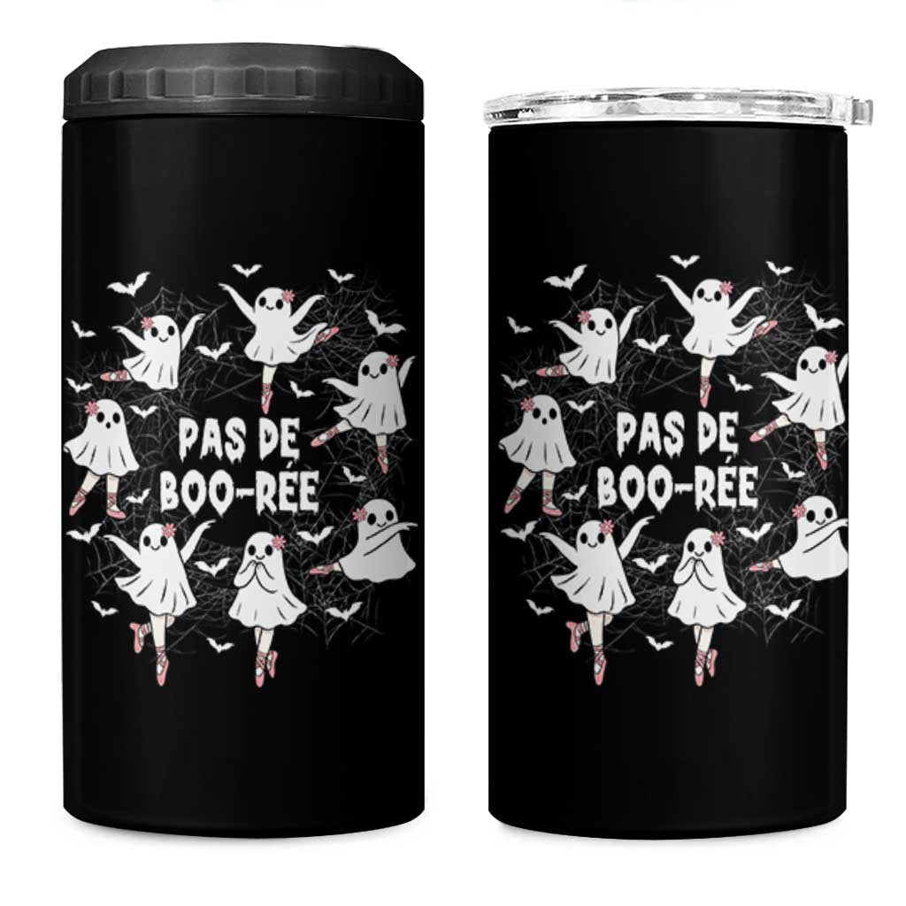 Halloween Ballet Ghost 4 in 1 Can Cooler Tumbler Pas De Boo Ree Gift