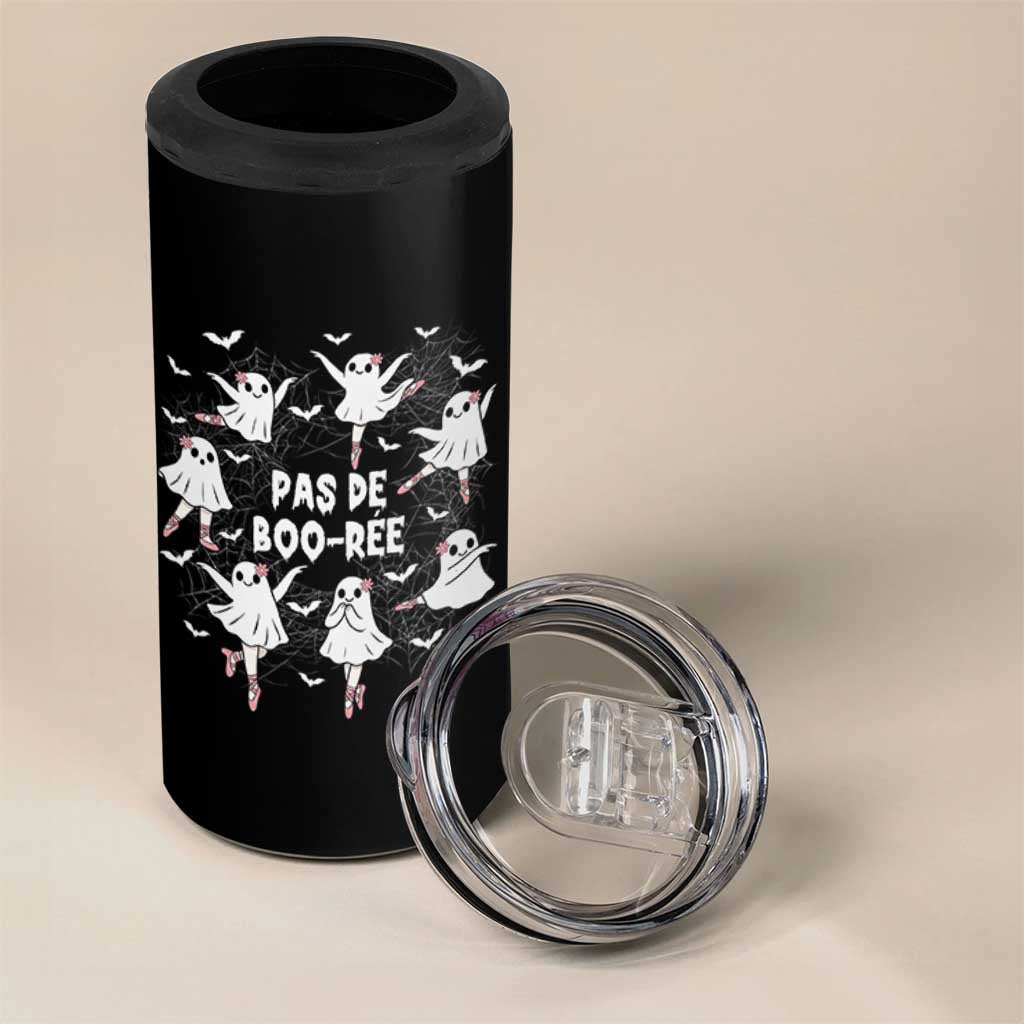 Halloween Ballet Ghost 4 in 1 Can Cooler Tumbler Pas De Boo Ree Gift