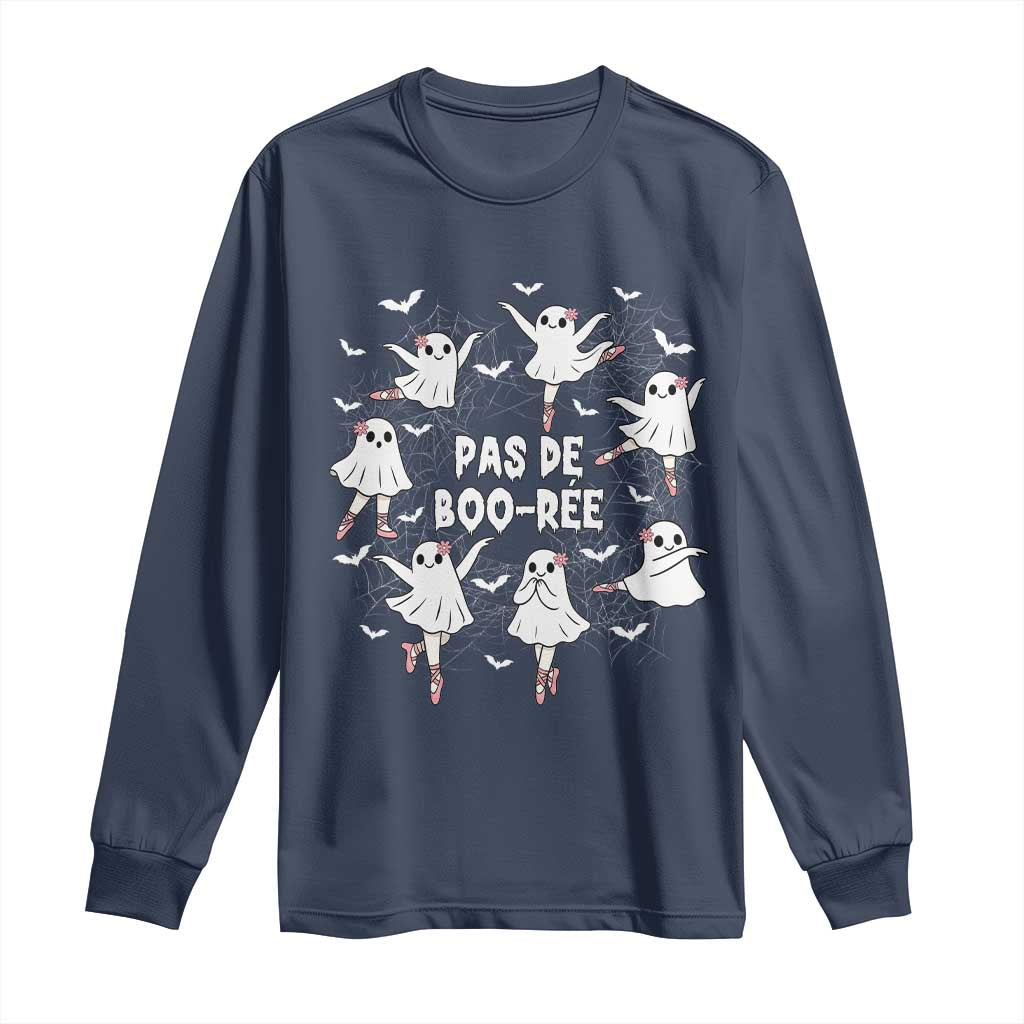 Halloween Ballet Ghost Long Sleeve Shirt Pas De Boo Ree Gift - Wonder Print Shop