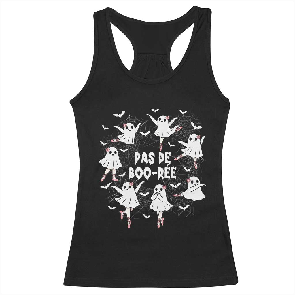 Halloween Ballet Ghost Racerback Tank Top Pas De Boo Ree Gift - Wonder Print Shop