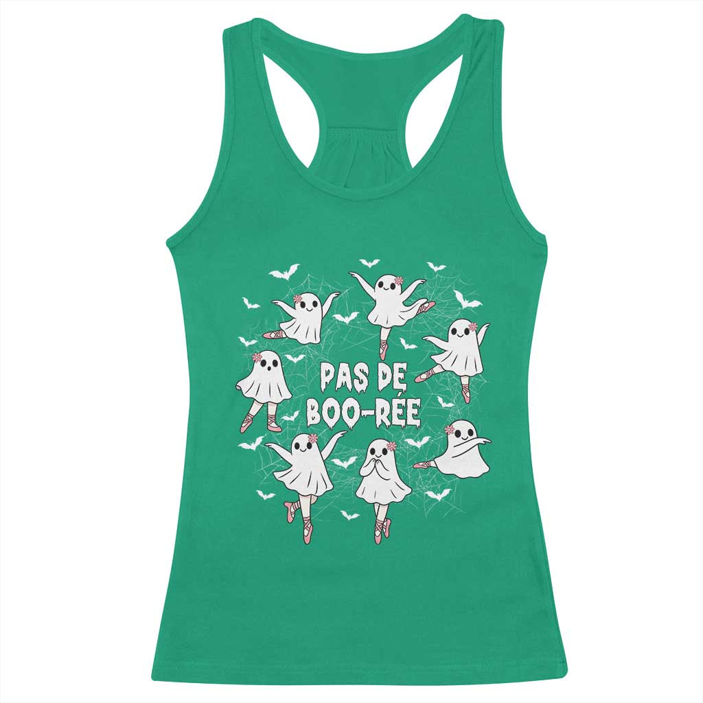 Halloween Ballet Ghost Racerback Tank Top Pas De Boo Ree Gift - Wonder Print Shop