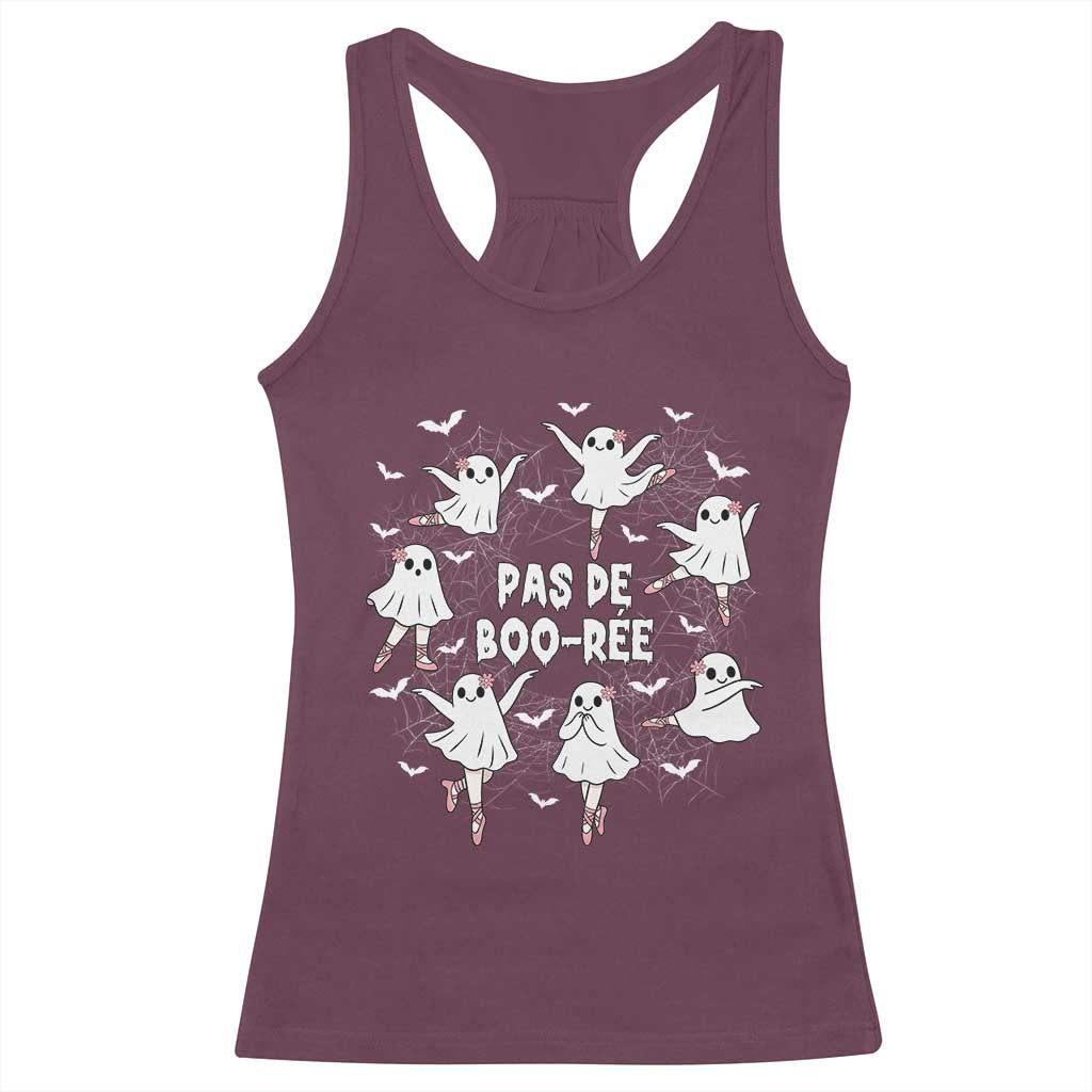 Halloween Ballet Ghost Racerback Tank Top Pas De Boo Ree Gift - Wonder Print Shop