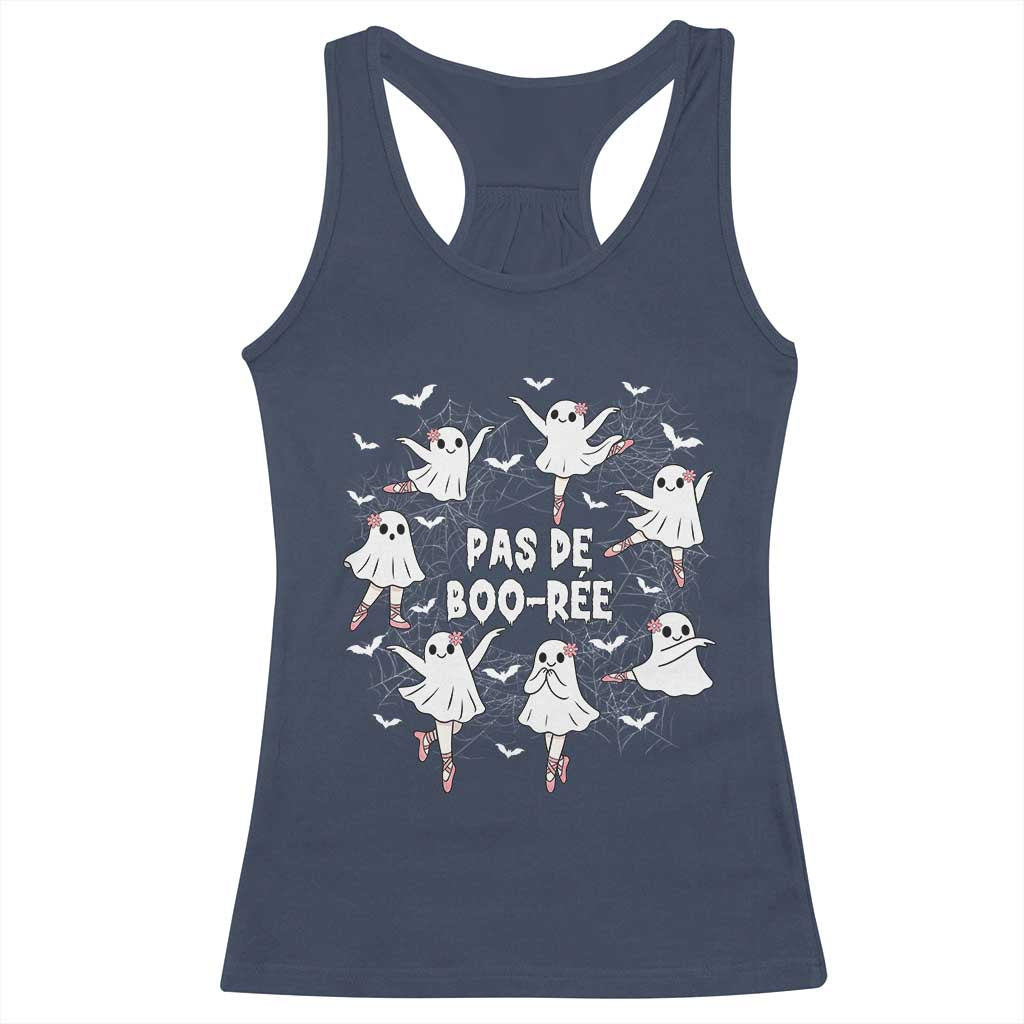 Halloween Ballet Ghost Racerback Tank Top Pas De Boo Ree Gift - Wonder Print Shop
