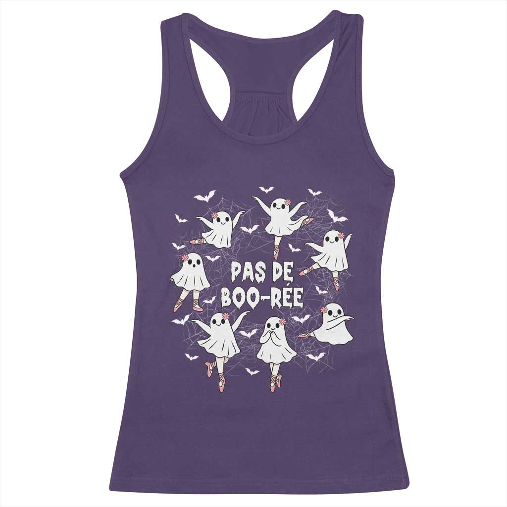 Halloween Ballet Ghost Racerback Tank Top Pas De Boo Ree Gift - Wonder Print Shop