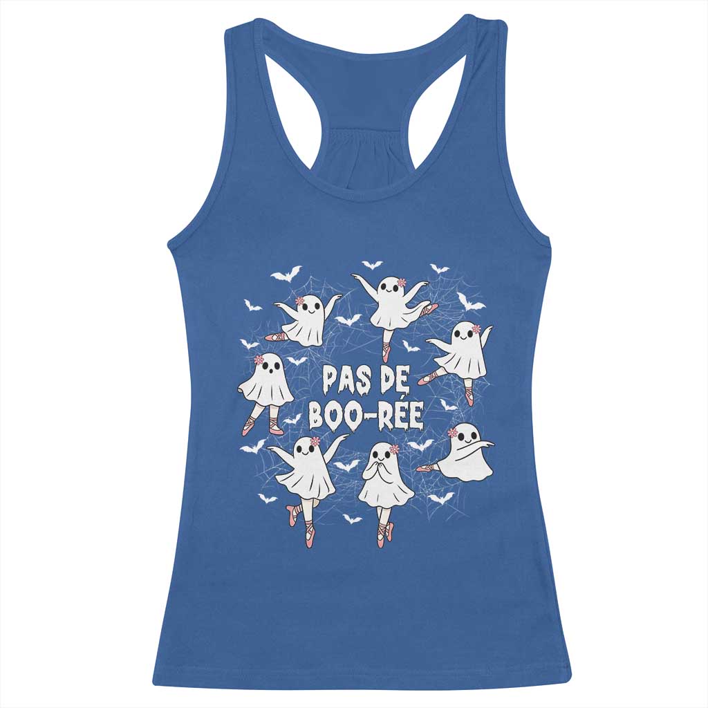 Halloween Ballet Ghost Racerback Tank Top Pas De Boo Ree Gift - Wonder Print Shop