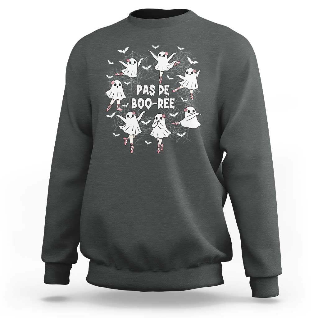 Halloween Ballet Ghost Sweatshirt Pas De Boo Ree Gift - Wonder Print Shop