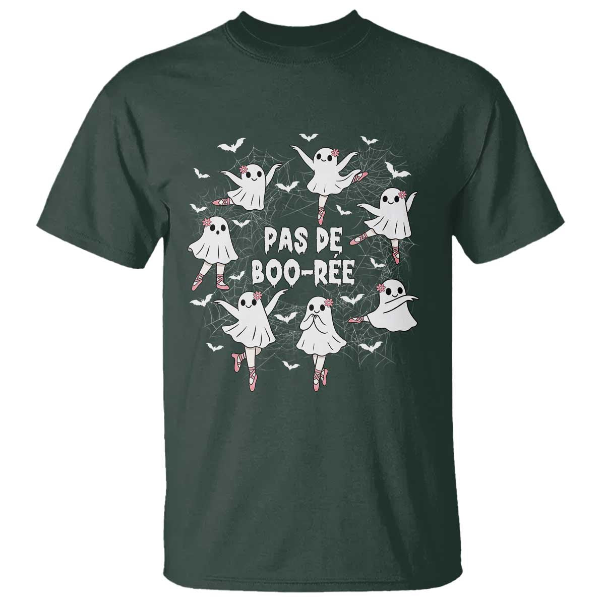 Halloween Ballet Ghost T Shirt Pas De Boo Ree Gift - Wonder Print Shop