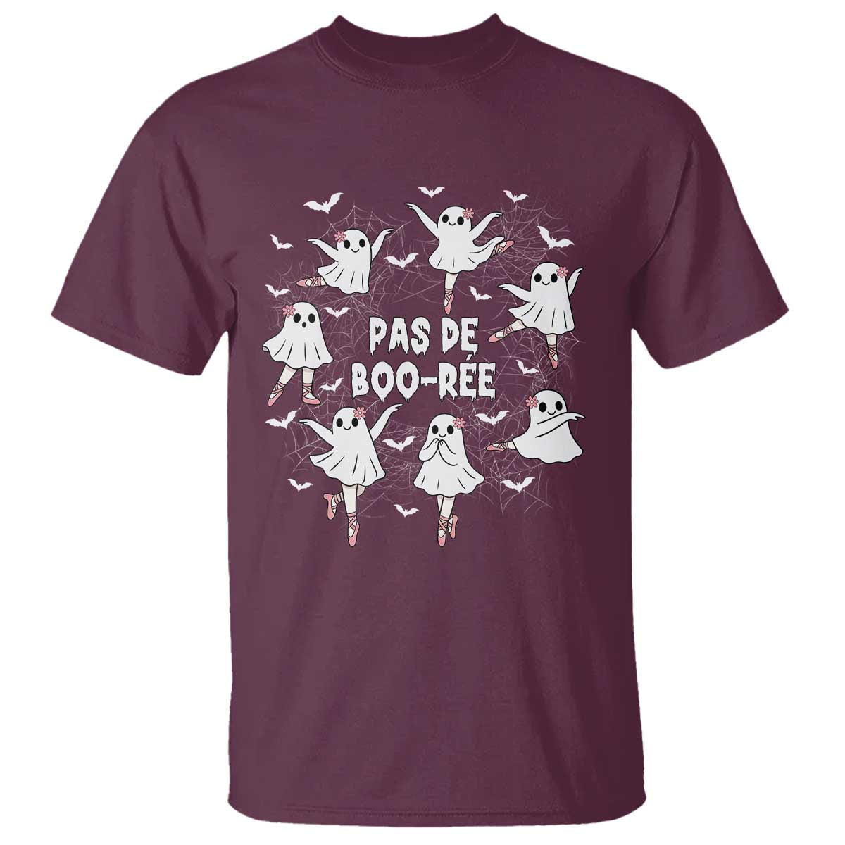 Halloween Ballet Ghost T Shirt Pas De Boo Ree Gift - Wonder Print Shop