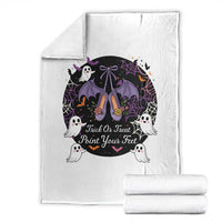 Trick Or Treat Point Your Feet Throw Blanket Funny Halloween Ballet Gift - Wonder Print Shop