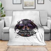 Trick Or Treat Point Your Feet Throw Blanket Funny Halloween Ballet Gift - Wonder Print Shop