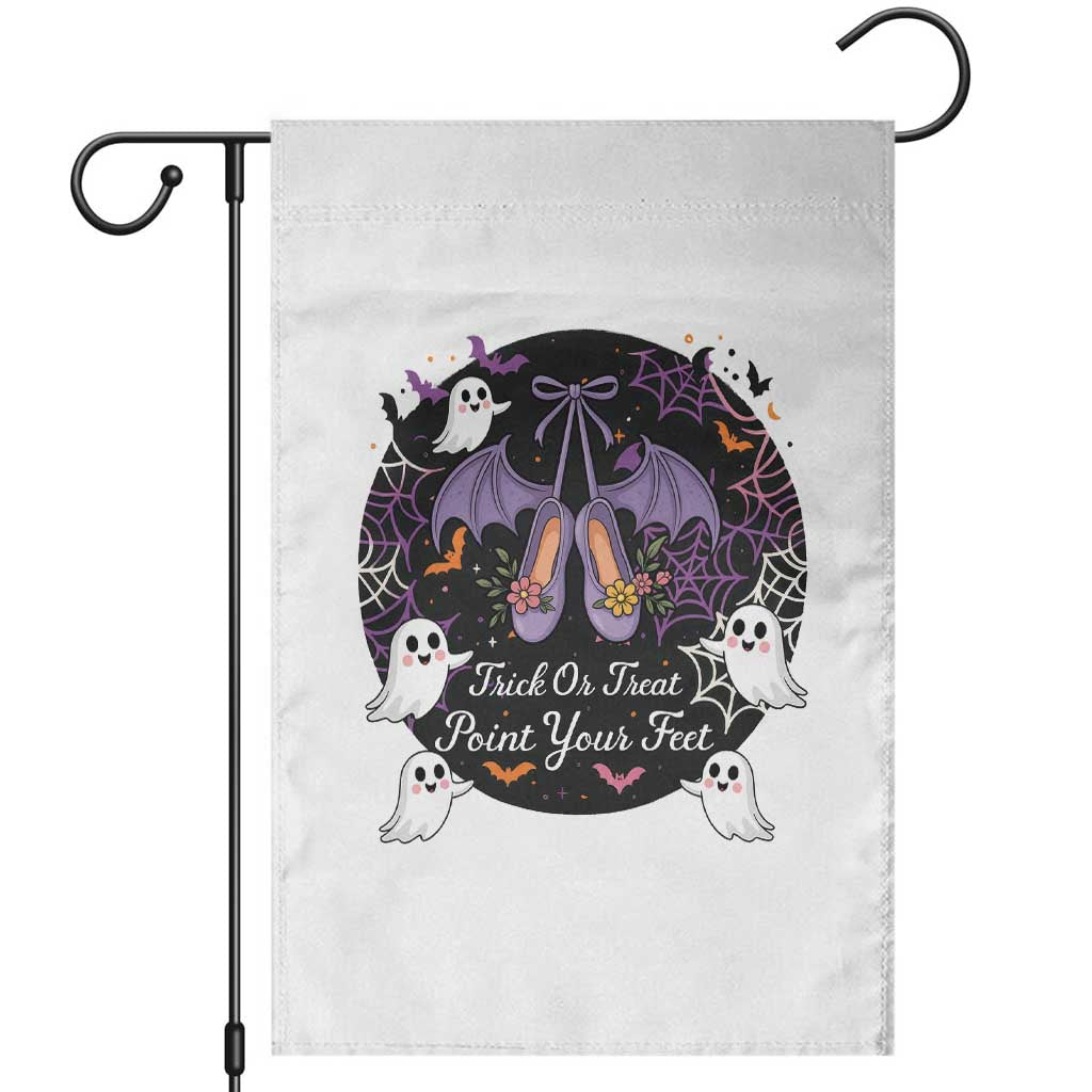 Trick Or Treat Point Your Feet Garden Flag Funny Halloween Ballet Gift - Wonder Print Shop