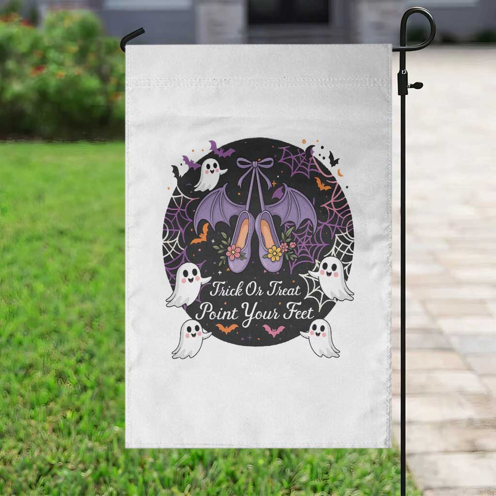 Trick Or Treat Point Your Feet Garden Flag Funny Halloween Ballet Gift - Wonder Print Shop