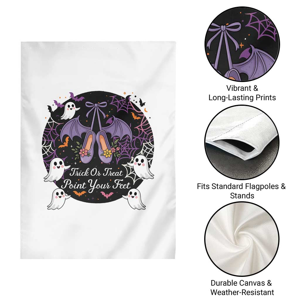 Trick Or Treat Point Your Feet Garden Flag Funny Halloween Ballet Gift - Wonder Print Shop