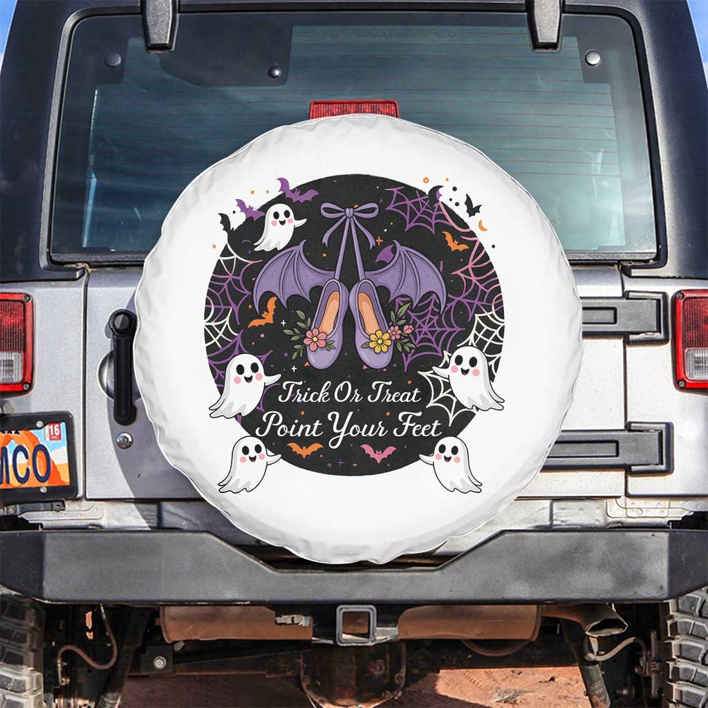 Trick Or Treat Point Your Feet Spare Tire Cover Funny Halloween Ballet Gift - Wonder Print Shop