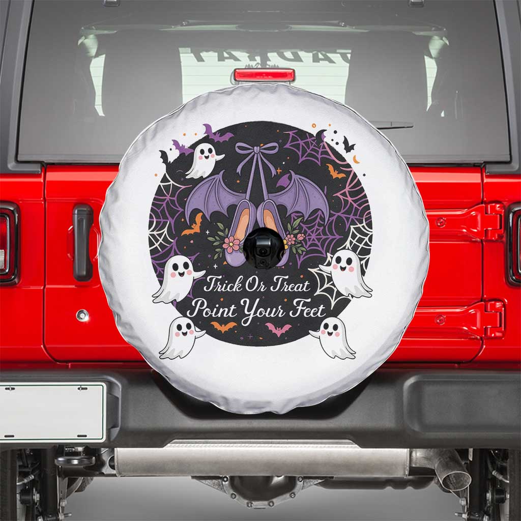 Trick Or Treat Point Your Feet Spare Tire Cover Funny Halloween Ballet Gift - Wonder Print Shop