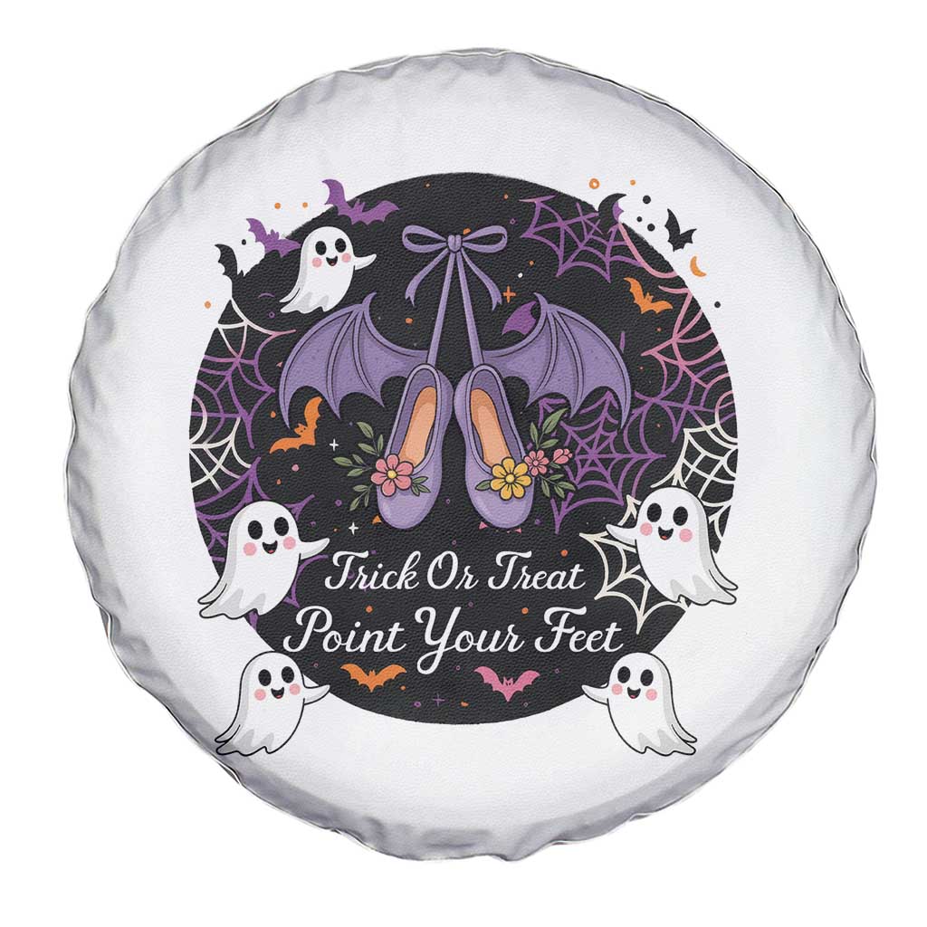 Trick Or Treat Point Your Feet Spare Tire Cover Funny Halloween Ballet Gift - Wonder Print Shop