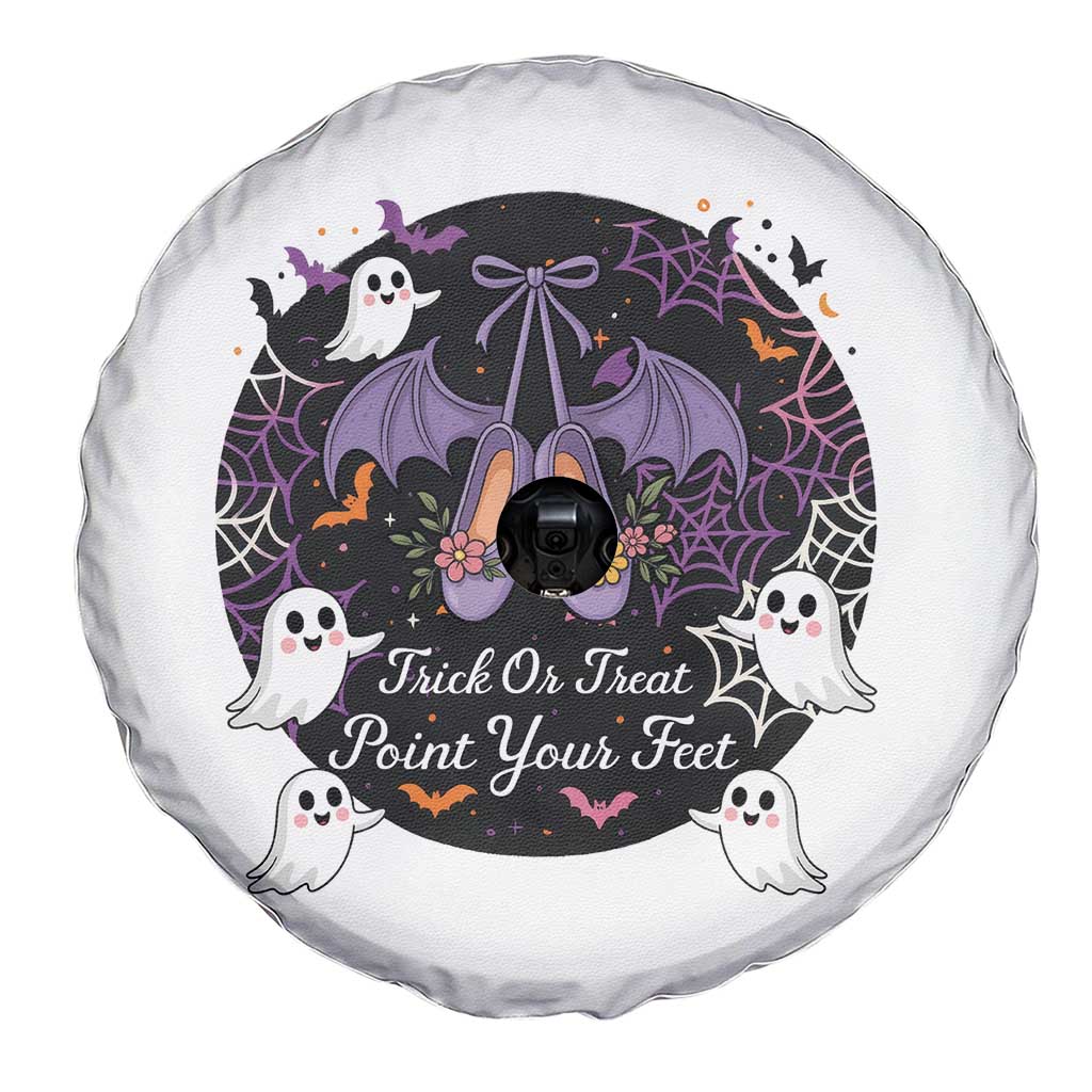 Trick Or Treat Point Your Feet Spare Tire Cover Funny Halloween Ballet Gift - Wonder Print Shop
