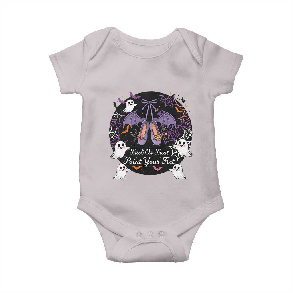 Trick Or Treat Point Your Feet Baby Onesie Funny Halloween Ballet Gift - Wonder Print Shop
