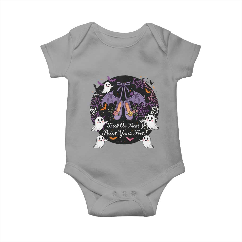 Trick Or Treat Point Your Feet Baby Onesie Funny Halloween Ballet Gift - Wonder Print Shop
