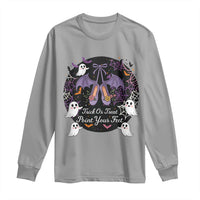 Trick Or Treat Point Your Feet Long Sleeve Shirt Funny Halloween Ballet Gift - Wonder Print Shop