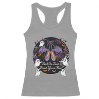 Trick Or Treat Point Your Feet Racerback Tank Top Funny Halloween Ballet Gift - Wonder Print Shop