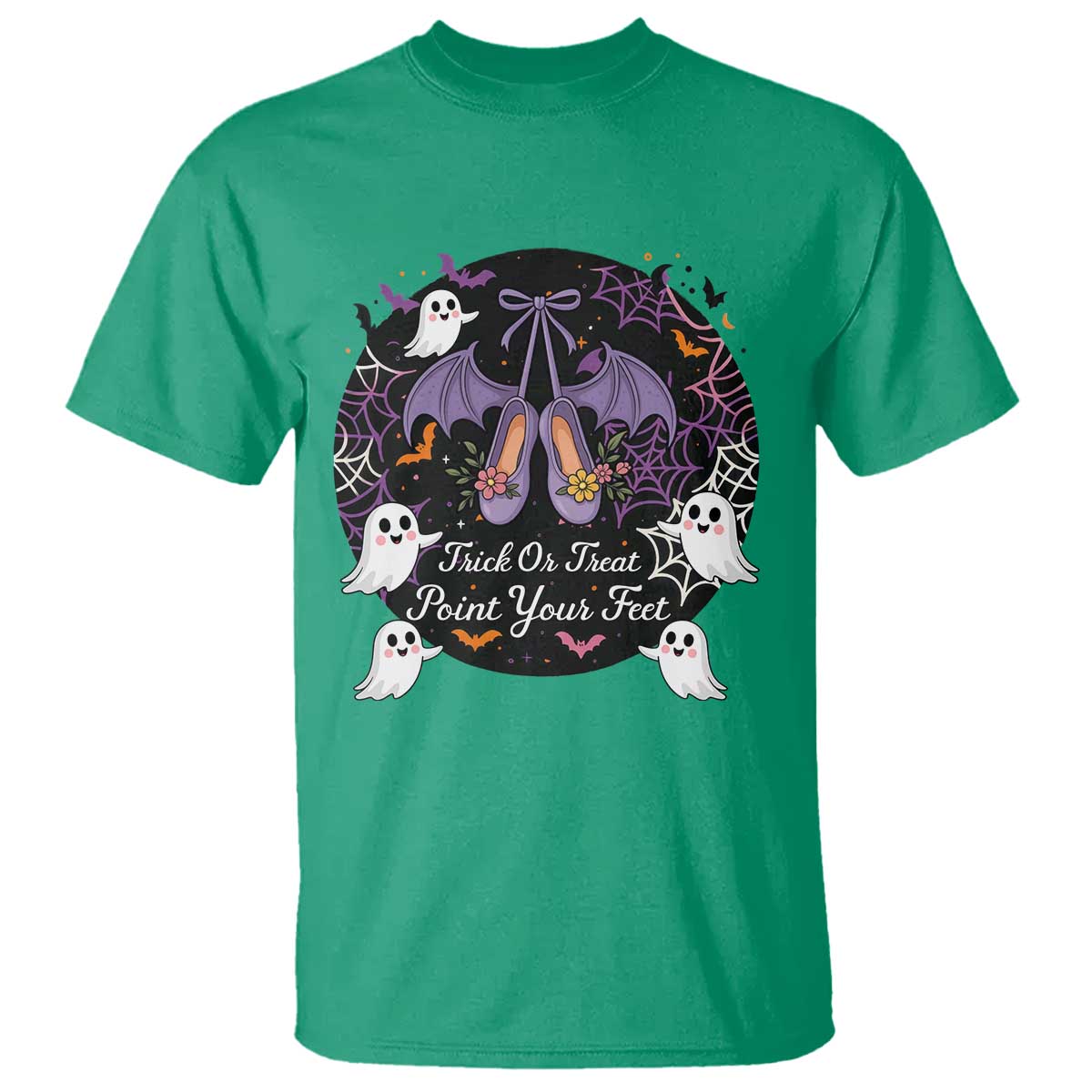 Trick Or Treat Point Your Feet T Shirt Funny Halloween Ballet Gift - Wonder Print Shop
