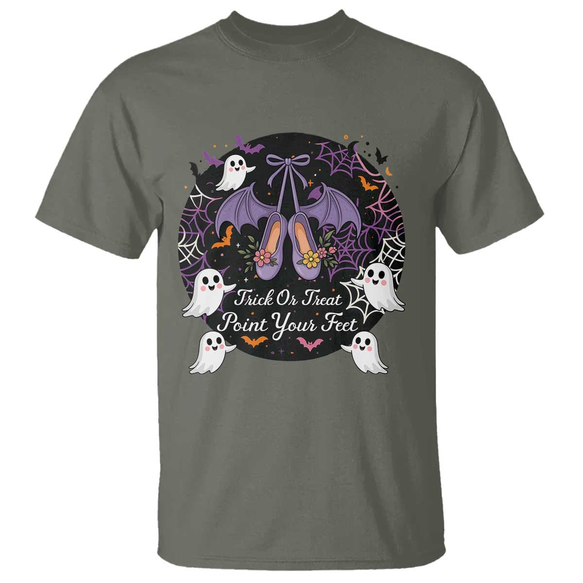 Trick Or Treat Point Your Feet T Shirt Funny Halloween Ballet Gift - Wonder Print Shop