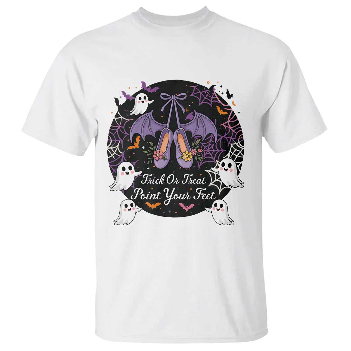 Trick Or Treat Point Your Feet T Shirt Funny Halloween Ballet Gift - Wonder Print Shop