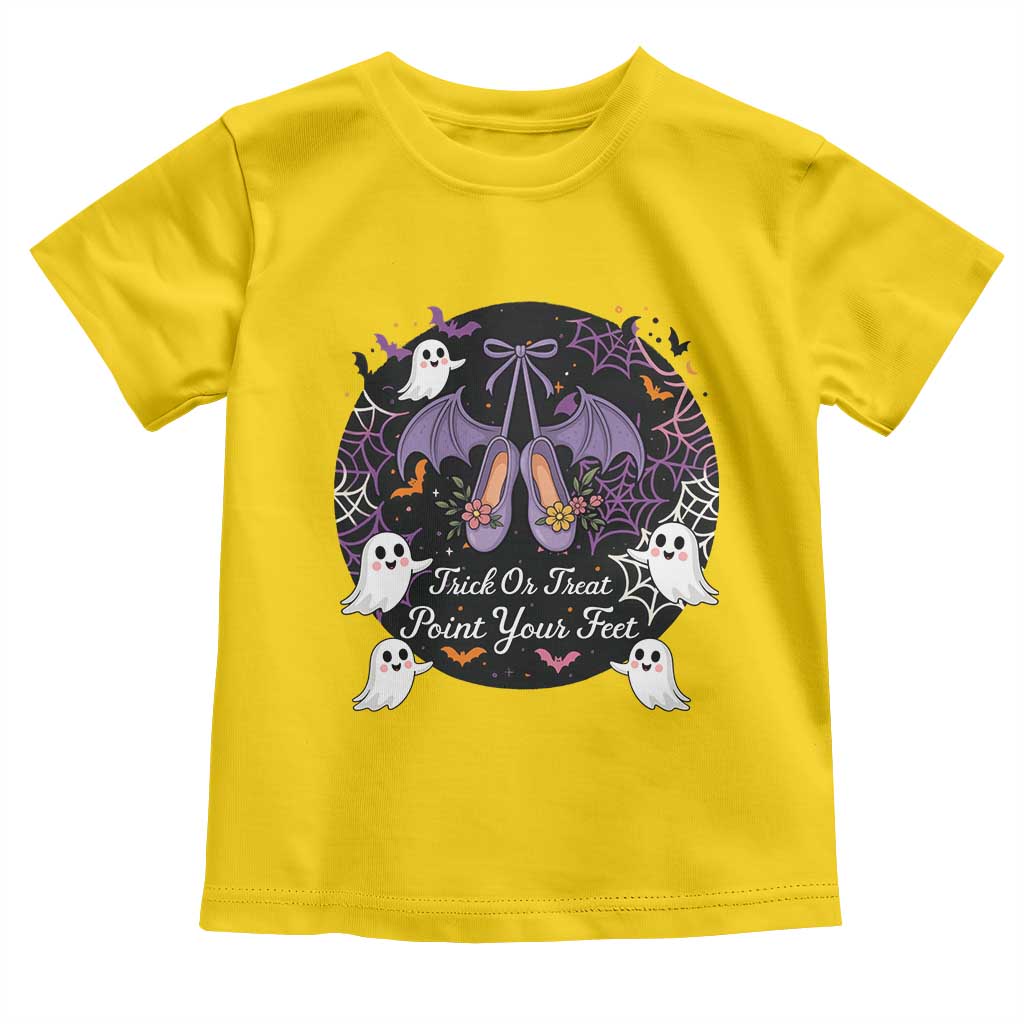 Trick Or Treat Point Your Feet Toddler T Shirt Funny Halloween Ballet Gift - Wonder Print Shop