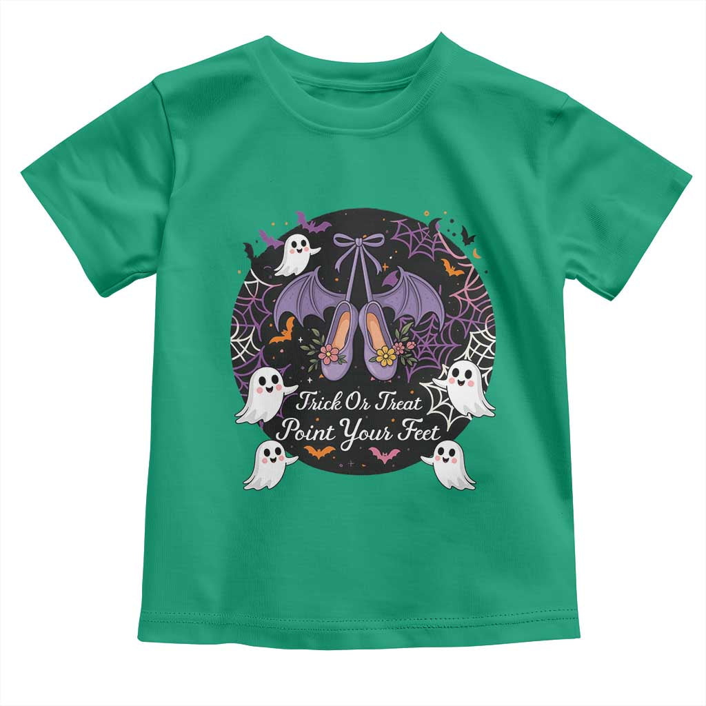 Trick Or Treat Point Your Feet Toddler T Shirt Funny Halloween Ballet Gift - Wonder Print Shop