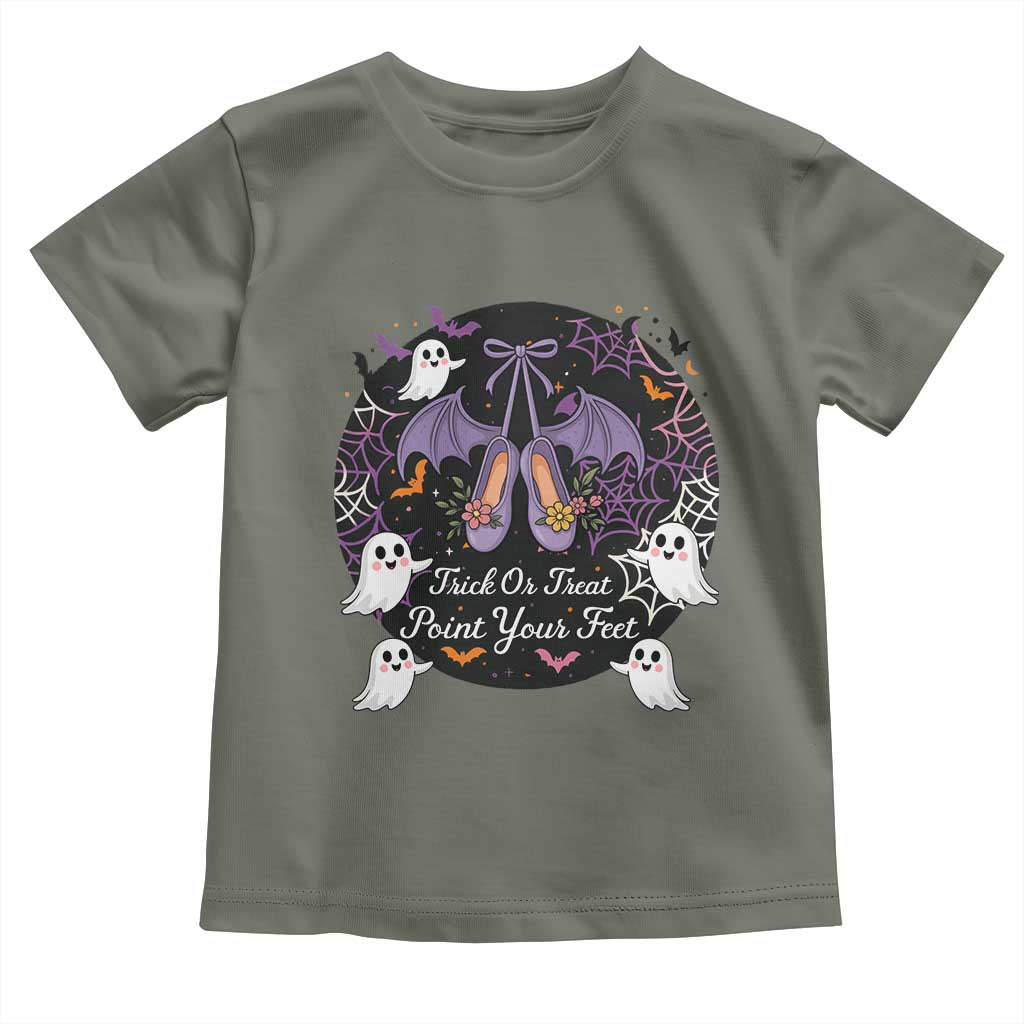 Trick Or Treat Point Your Feet Toddler T Shirt Funny Halloween Ballet Gift - Wonder Print Shop