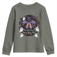 Trick Or Treat Point Your Feet Youth Sweatshirt Funny Halloween Ballet Gift - Wonder Print Shop