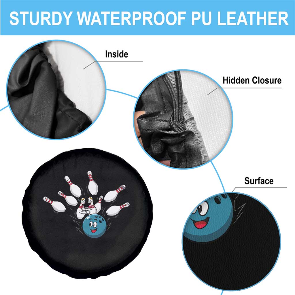 Funny Sport Bowler Gift Spare Tire Cover Bowling Ball Chasing Pins - Wonder Print Shop