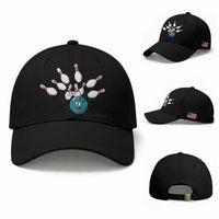 Funny Sport Bowler Gift Baseball Cap Bowling Ball Chasing Pins
