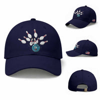 Funny Sport Bowler Gift Baseball Cap Bowling Ball Chasing Pins