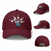 Funny Sport Bowler Gift Baseball Cap Bowling Ball Chasing Pins