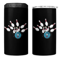 Funny Sport Bowler Gift 4 in 1 Can Cooler Tumbler Bowling Ball Chasing Pins - Wonder Print Shop
