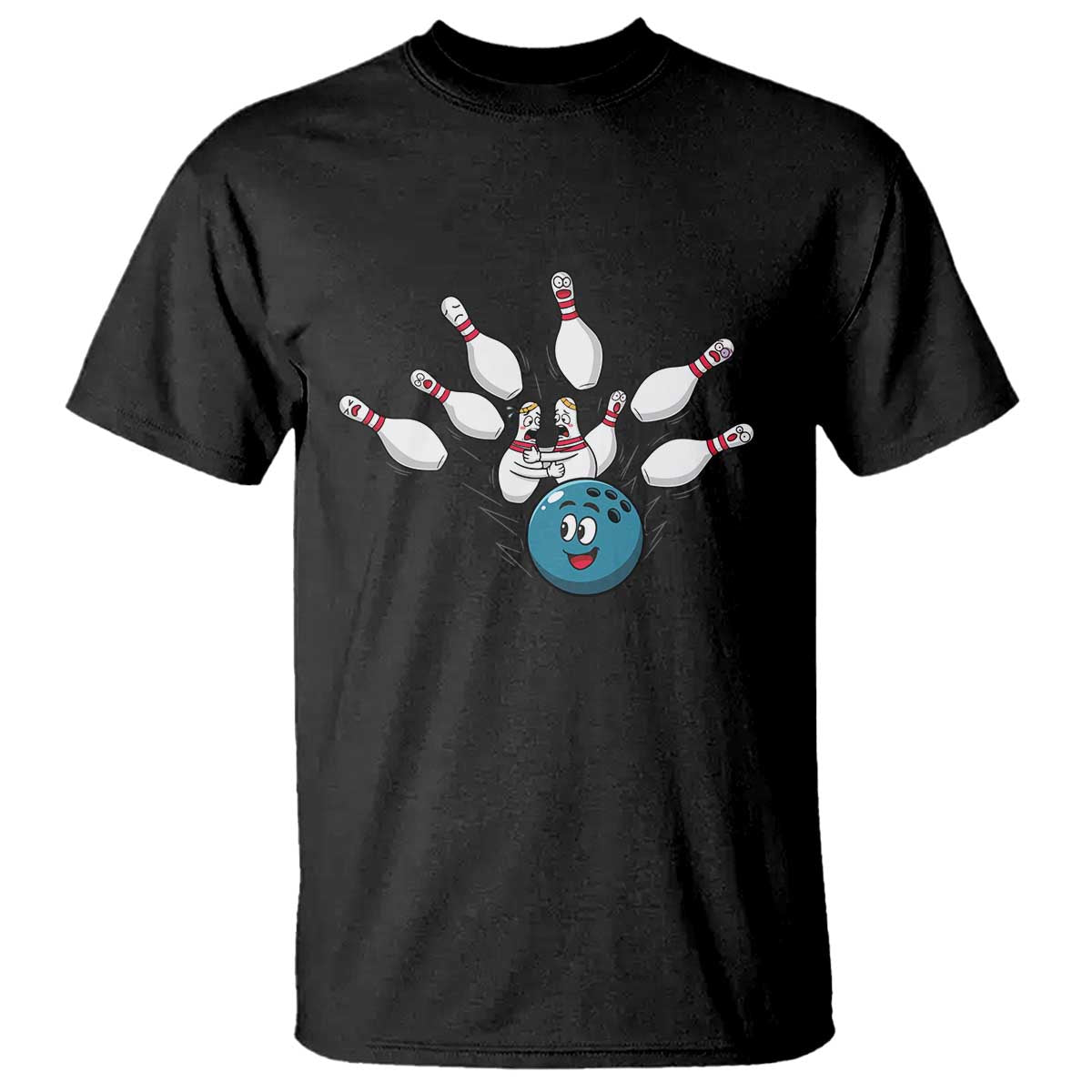 Funny Sport Bowler Gift T Shirt Bowling Ball Chasing Pins - Wonder Print Shop