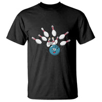 Funny Sport Bowler Gift T Shirt Bowling Ball Chasing Pins - Wonder Print Shop