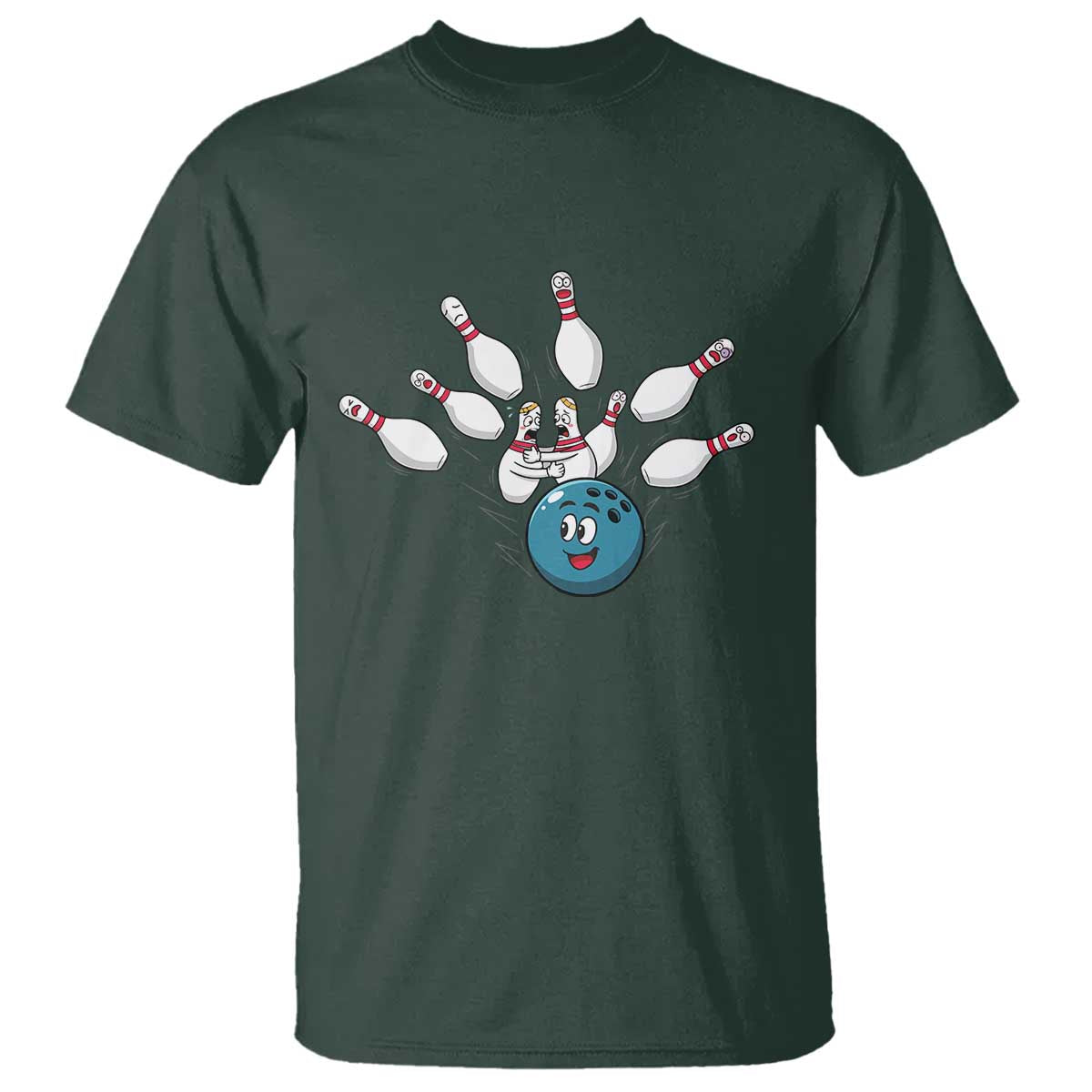 Funny Sport Bowler Gift T Shirt Bowling Ball Chasing Pins - Wonder Print Shop