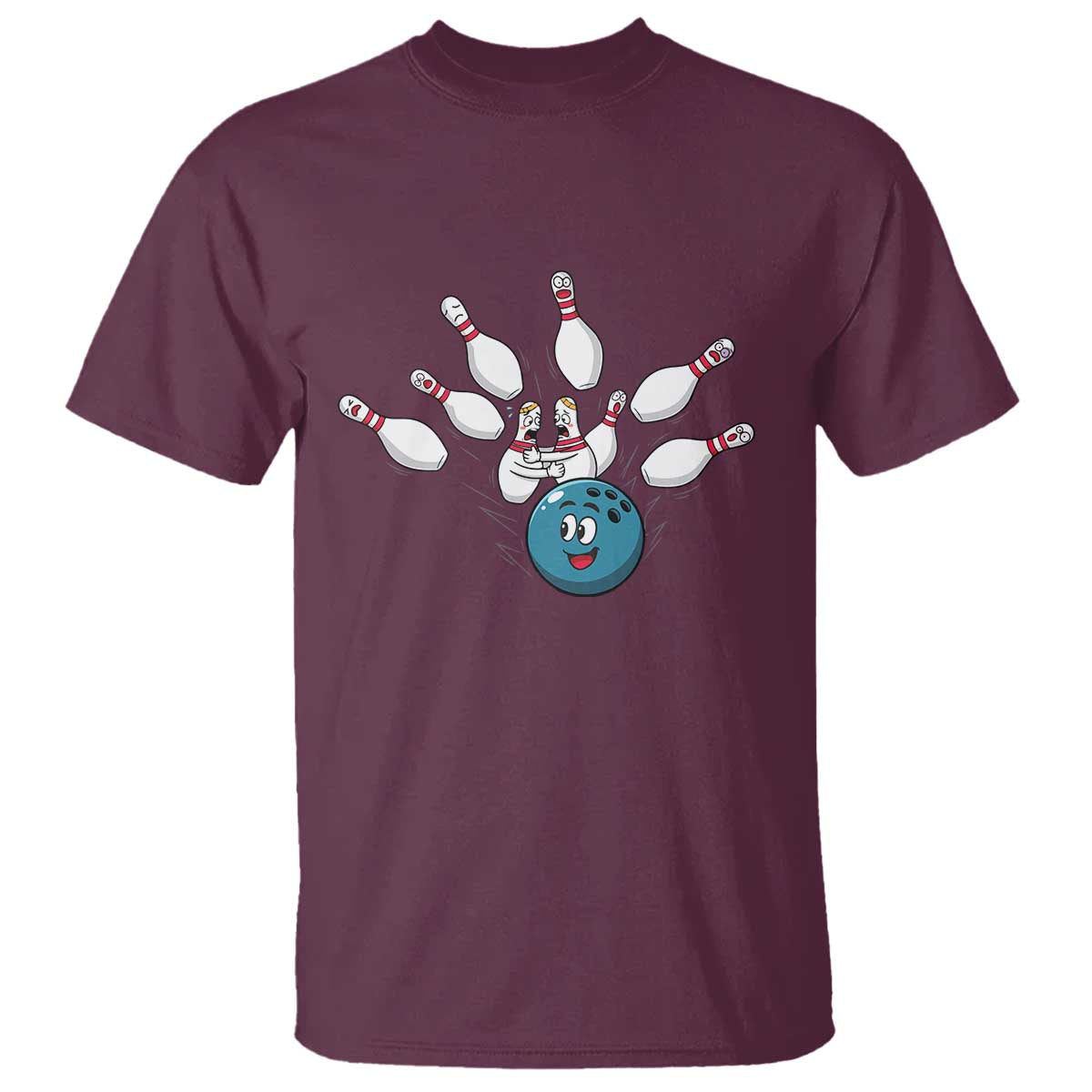 Funny Sport Bowler Gift T Shirt Bowling Ball Chasing Pins - Wonder Print Shop