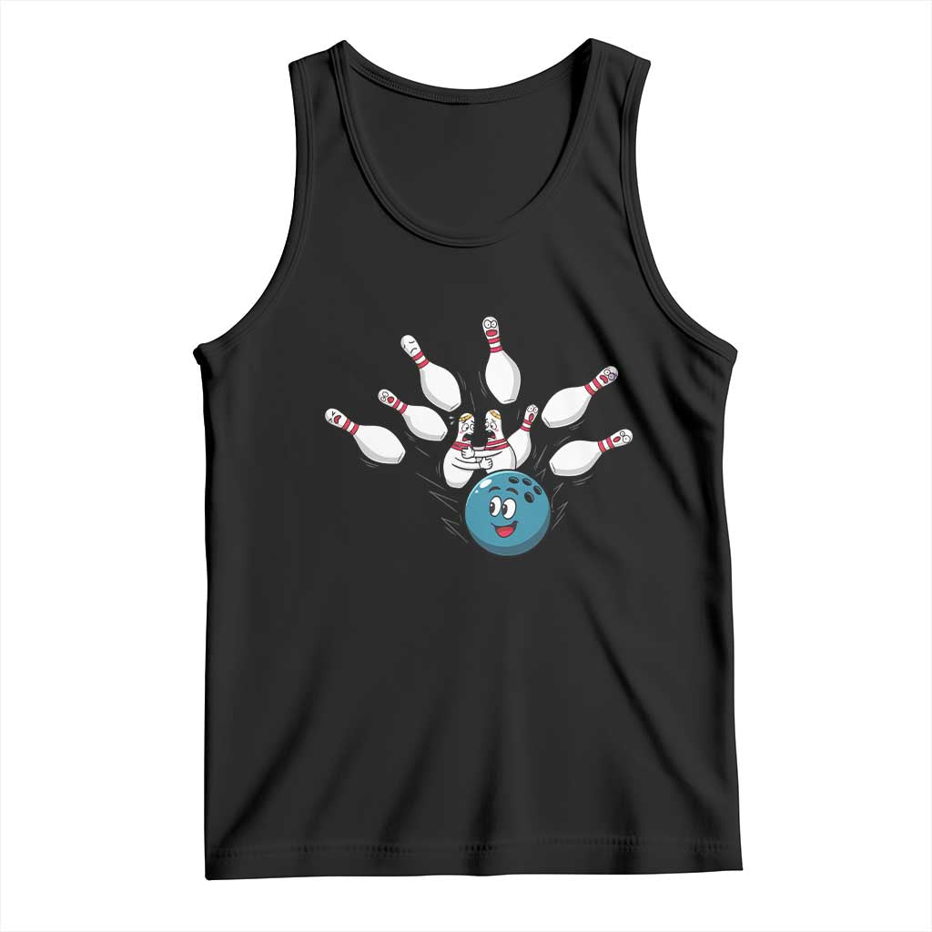 Funny Sport Bowler Gift Tank Top Bowling Ball Chasing Pins - Wonder Print Shop