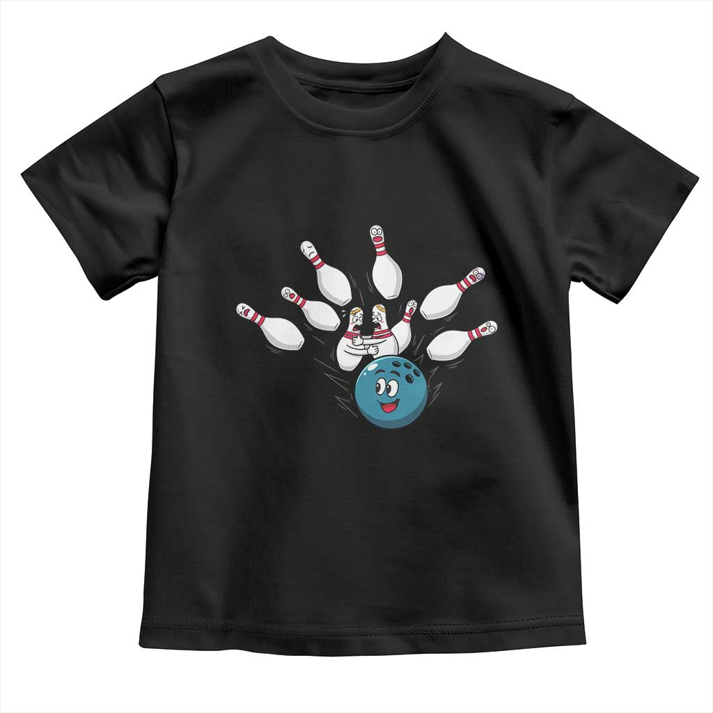 Funny Sport Bowler Gift Toddler T Shirt Bowling Ball Chasing Pins - Wonder Print Shop