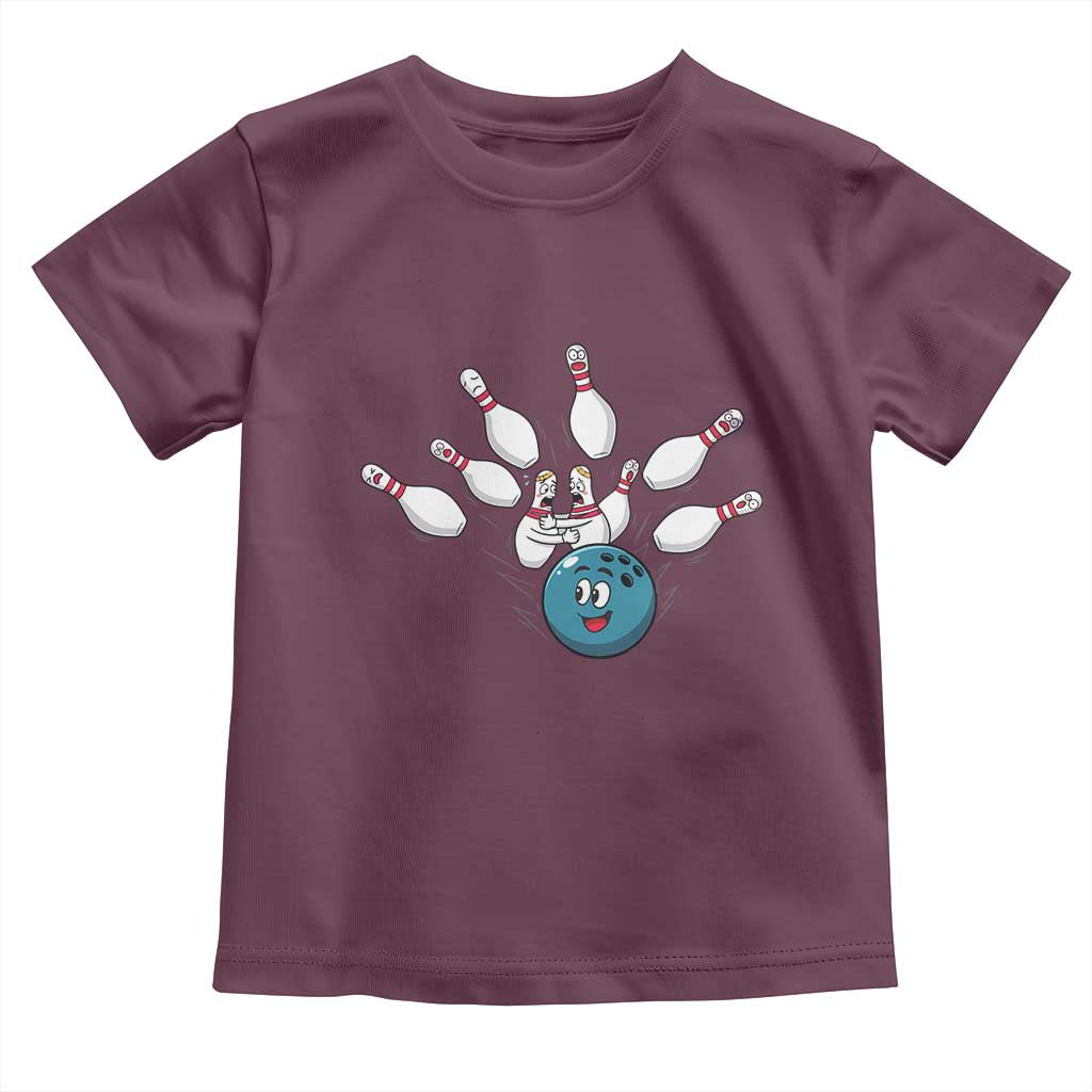 Funny Sport Bowler Gift Toddler T Shirt Bowling Ball Chasing Pins - Wonder Print Shop