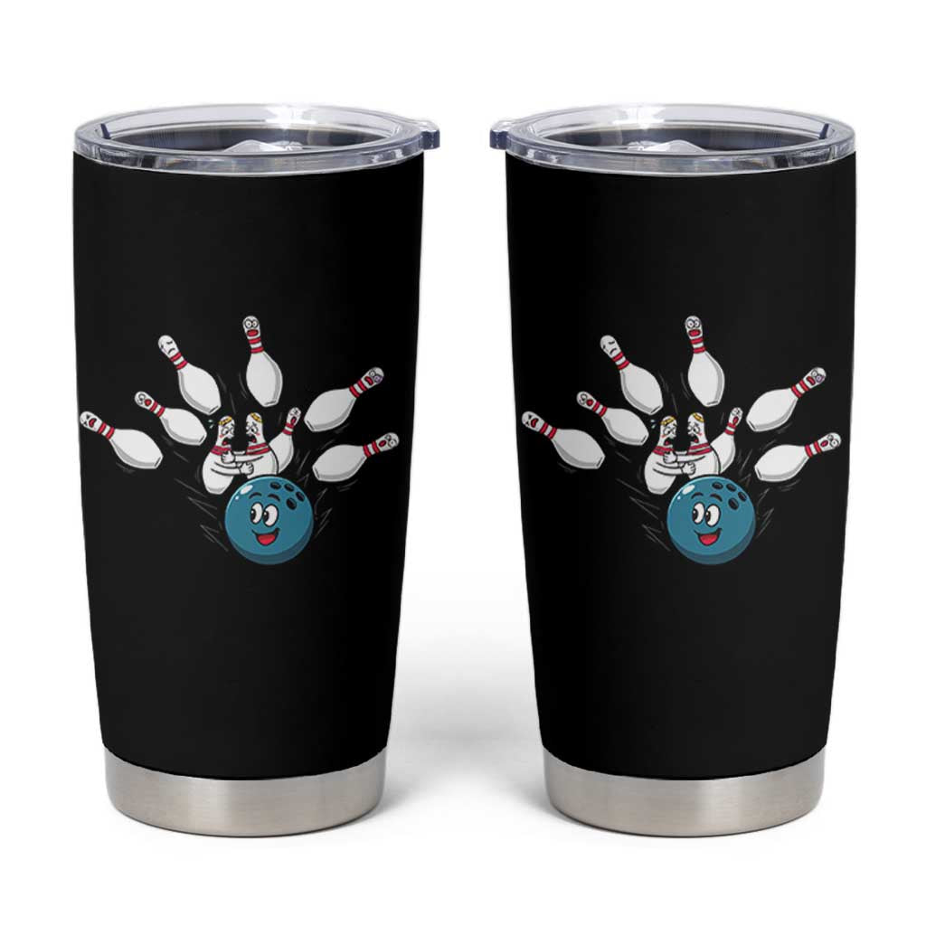 Funny Sport Bowler Gift Tumbler Cup Bowling Ball Chasing Pins - Wonder Print Shop
