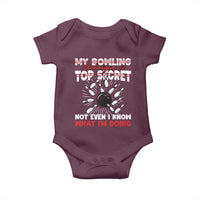 My Bowling Technique Is Top Secret Baby Onesie Funny Bowler Gift - Wonder Print Shop