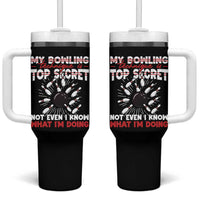My Bowling Technique Is Top Secret Tumbler With Handle Funny Bowler Gift - Wonder Print Shop