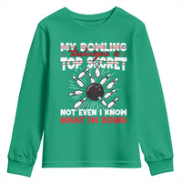 My Bowling Technique Is Top Secret Youth Sweatshirt Funny Bowler Gift - Wonder Print Shop