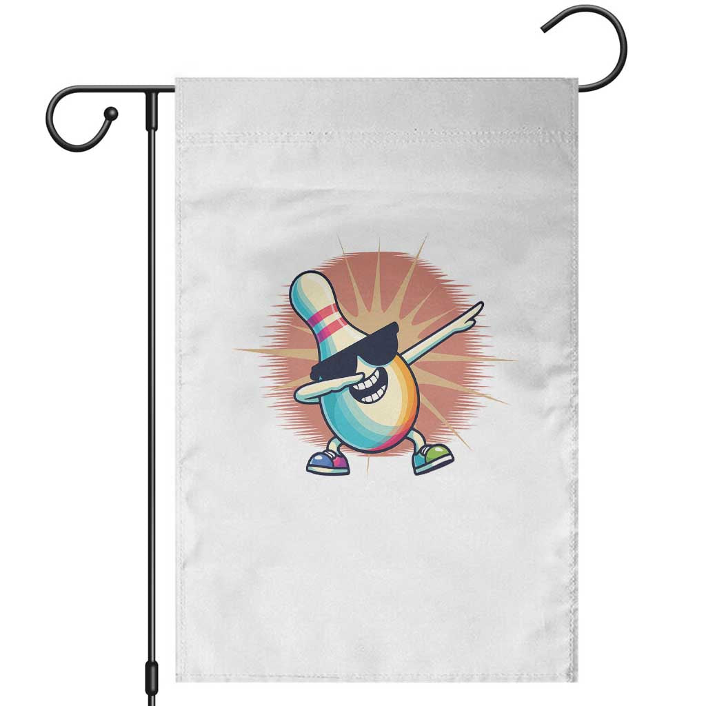 Dabbing Bowling Pin Garden Flag Funny Player Gift - Wonder Print Shop